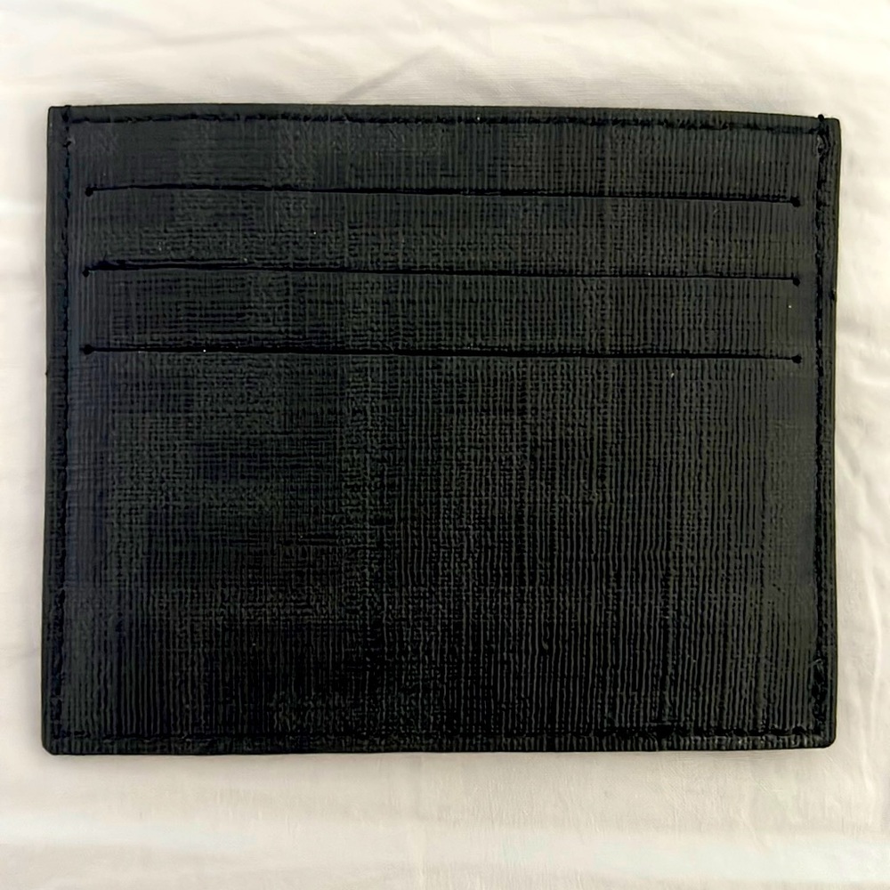 Fendi Mens Black and Gray Credit Card Holder
